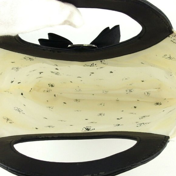 Salvatore Ferragamo Tote Bag Vara Ribbon White Canvas ~ Skin Auth USED C3961 - Picture 6 of 9